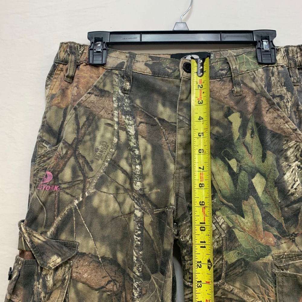 Mossy Oak Break-Up Country Camo Cargo Pants Womens Medium Pink Logo Drawstring - Picture 5 of 8